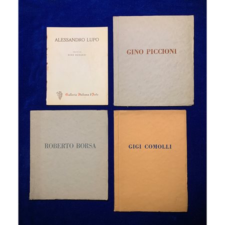 Alessandro Lupo, Gino Piccioni, Roberto Borsa, Gigi Comolli, lotto di n. 4 cataloghi