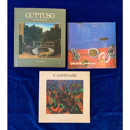 Cassinari, Guttuso, lotto di 3 volumi