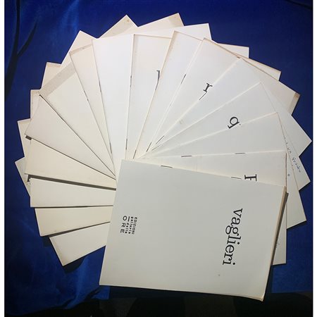 Galleria delle Ore, lotto di n. 16 cataloghi di mostre monografiche