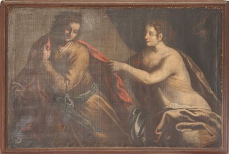 Jacopo Negretti detto Palma il Giovane (Venezia 1549 - 1628), Attribuito a, Giuseppe e la moglie di Putifarre