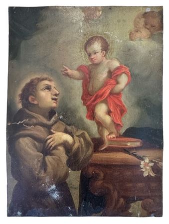 Francesco De mura (Napoli 1696 - 1784), Scuola di, Gesù Bambino appare a Sant'Antonio