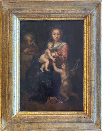 Pittore raffaellesco della fine del XVI secolo - inizio del XVII secolo, Sacra famiglia con San Giovannino