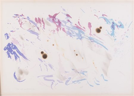 MARCELLO LO GIUDICE (Taormina 1957) "Composizione", 1981. Litografia a colori...