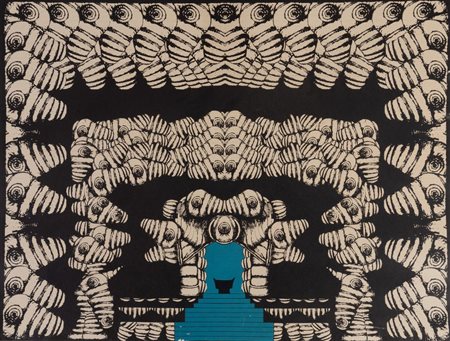 LUCIANO DE VITA (Ancona 1929 - Bologna 1992) "Senza titolo". Litografia a...