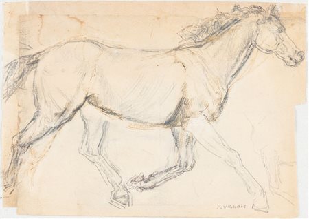 FARPI VIGNOLI (Bologna 1907 – 1997) "Senza titolo". Tecnica mista su carta....