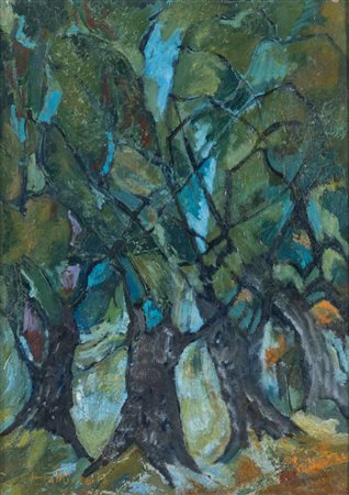 SONIA MICELA (Bagnacavallo 1924 – Modena 1988) "Senza titolo", 1968. Olio su...