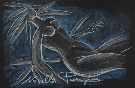 Novella Parigini NUDO FEMMINILE pastello su carta, cm 50x70 firma