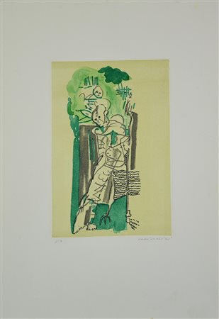 Remo Brindisi SENZA TITOLO acquaforte-acquatinta, cm 27x18, su foglio cm...