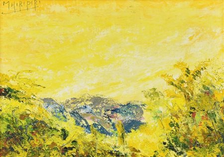 MHIRIPIRI SENZA TITOLO olio su cartone telato, cm 14x19 firma