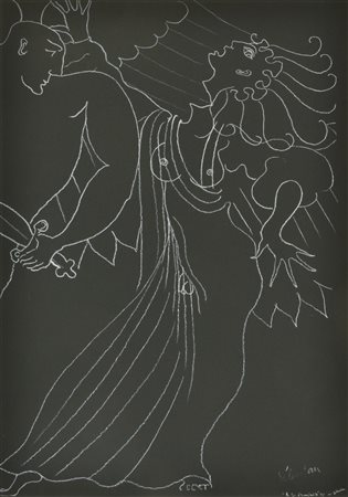 Sebastian LA FIN D' HERMAPHRODITE serigrafia su carta, cm 35x50; es. 6/85...