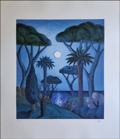 SALVO - SALVATORE MANGIONE Leonforte 1947 - Torino 2015 "Notturno"