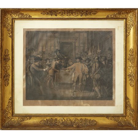 Cornice con stampa di Cromwell, nineteen° secolo