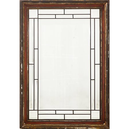 Specchiera in cornice laccata e dorata