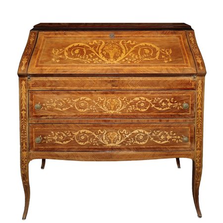 Ribaltina con intarsi nello stile di Maggiolini, 20° secolo