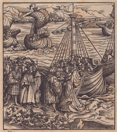 Leonhard Beck (c. 1475 - 1542) 
Re Filippo riceve la sua sposa 
 