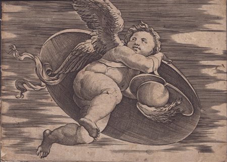 Agostino Veneziano (Agostino dei Musi) (ca. 1490 - ca. 1536) 
Eros 
 