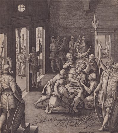 Hieronymus Wierix (1553 - 1619) 
Cristo deriso 
 