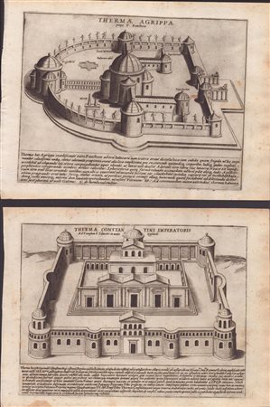 Giacomo Lauro (1560 - 1645) 
THERMAE CONSTANTINI IMPERATORIS | THERMAE AGRIPAE 
 
