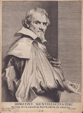 Lucas Vorsterman (1595 - 1675) 
Ritratto di Orazio Gentileschi 
 