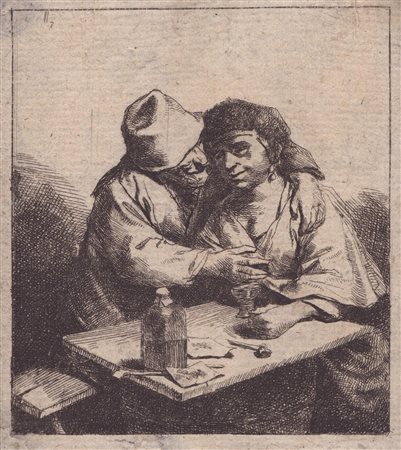 Cornelis Bega (1631 - 1664) 
Un uomo che abbraccia una donna 
 
