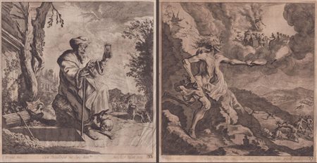 Melchior Küsel (1626 - 1683) 
Vanitas. Due incisioni 
 