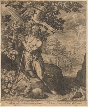 Jan (Johannes) Sadeler (1550 - 1600) 
Giovanni Battista nel deserto 
 