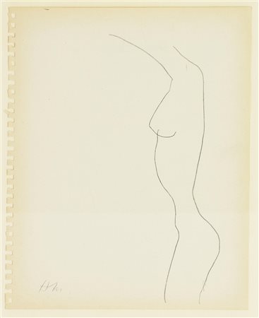 da Henri Matisse FIGURA foto-litografia su carta, cm 27x21 sigla in lastra