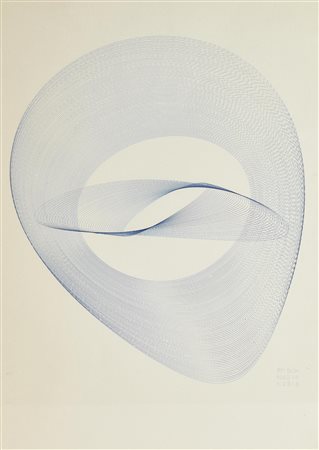 Anonimo COMPOSIZIONE biro su carta, cm 47x33 timbro 35' Biennale di Venezia