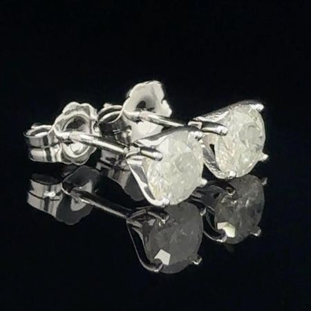 ORECCHINI IN ORO BIANCO 0.96 GR CON DIAMANTI - ER40110