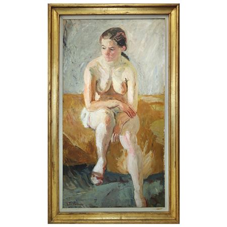 Elio Romano (Trapani 1909-Catania 1996)  - Nudo di donna