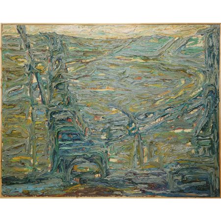 Piero Zuccaro (Catania 1967)  - La gru nel paesaggio, ost, 1997