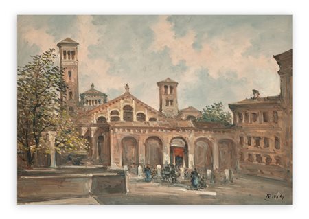 GIOVANNI RIVA (1890-1973) - Basilica di S. Ambrogio. Milano