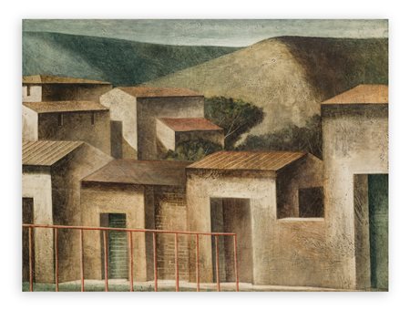 MARCELLO SCUFFI (1948-2021) - Paesaggio con la balaustra rossa, 1993