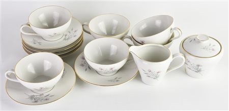 SET DI 6 TAZZE DA THE in porcellana Trilling, h cm 6, diam cm 9,5 completo di...