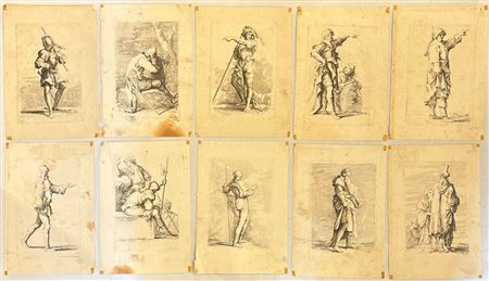 Salvator Rosa (1615 - 1673) Lotto di 10 fogli XVII secolo e successivi...