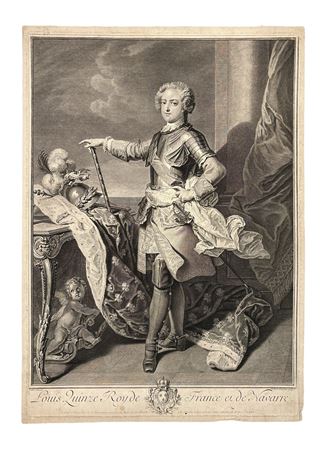 Nicolas De Larmessin (XVIII secolo - ) Luigi XV re di Francia e di Navarra...