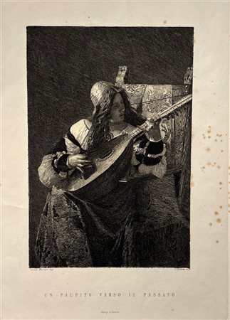 Celestino Turletti (1845 - 1904) Da Cesare Maccari (1840 - 1919) incisione su...