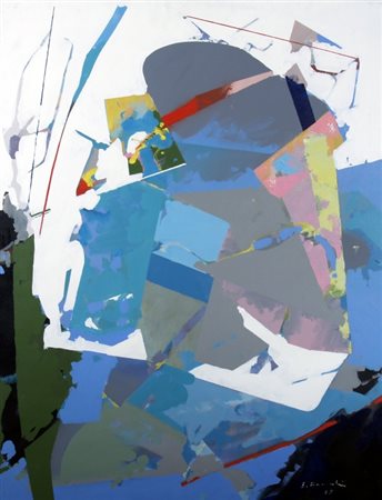 FRANCESCHINI EDOARDO (Catania 1928 - Varese 2006) "Senza titolo" 1988 Olio su...