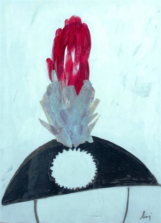 BAJ ENRICO (Milano 1924 - Varese 2003) "Carabiniere" Collage su carta,...