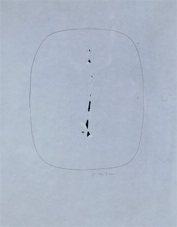 FONTANA LUCIO (Rosario Santa FÃ¨ 1899 - Varese 1968) "Senza titolo" China su...