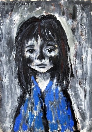 BUENO XAVIER (Vera de Bialasoa 1915 - Fiesole 1979) "Volto di ragazza" primi...