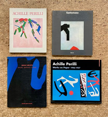 GIUSEPPE SANTOMASO, ACHILLE PERILLI E GIULIO TURCATO - Lotto unico di 4 cataloghi