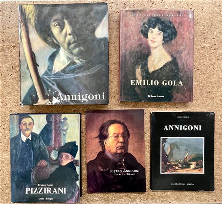 EMILIO GOLA, PIETRO ANNIGONI E GUGLIELMO PIZZIRANI - Lotto unico di 5 cataloghi