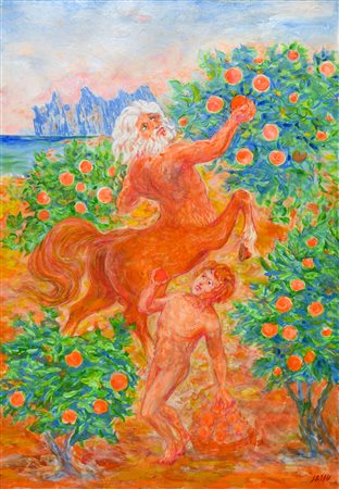 SASSU ALIGI (1912 - 2000) - CHIRONE E ACHILLE, 1984.