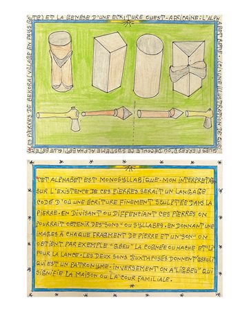 BRULY BOUABRE' FREDERIC  (1923 - 2014) - LES PIERRE DE BEKORA (DITTICO), 2006.