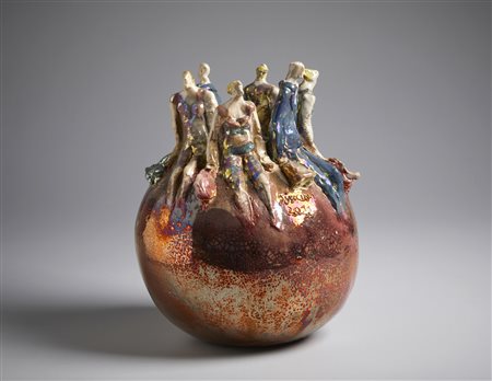 STACCIOLI PAOLO (n. 1943) - PALLA CON FIGURE, 2022.