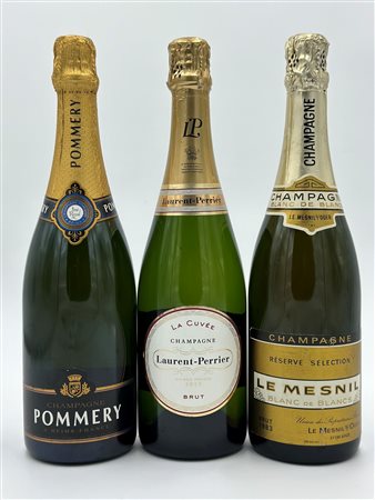  
Laurent Perrier La Cuvée - Pommery - Le Mesnils Oger Blanc De Blancs 
Francia-Champagne 0,75