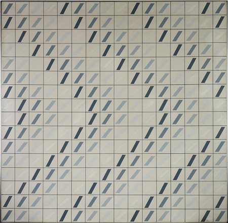 Walter Fusi SENZA TITOLO, 1975 olio su tela, cm 80x80 sul retro: firma e data...