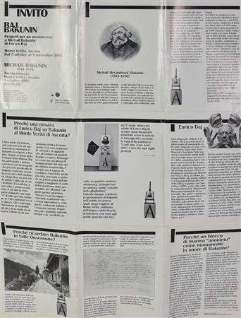Enrico Baj MANIFESTO - INVITO , 1996 collage su carta, cm 67x49 manifesto...