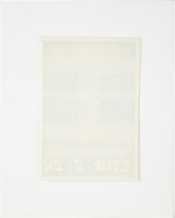 Enzo Bersezio BIOGRAFICO - 27 7 1977 tecnica mista su carta, cm 13,5x9,5 sul...